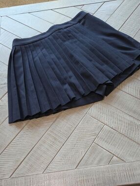 Abercrombie & Fitch Black Pleated Mini Skort Tennis Preppy